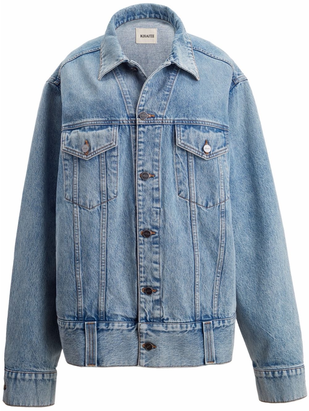 KHAITE Light Wash Blue Denim Jacket